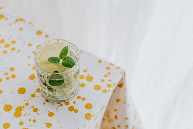 House Italian soda with citrus and herbs